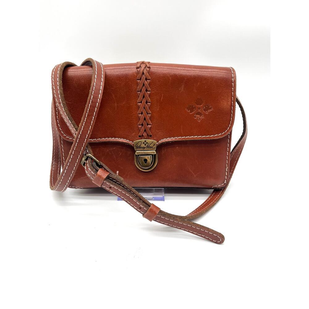 Patricia Nash Bianco Leather Crossbody Satchel , Brown